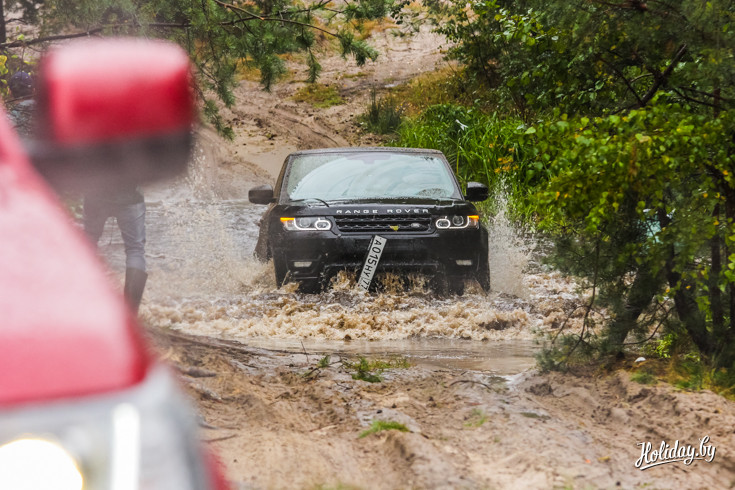 Выход из воды Range Rover Sport