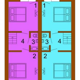 План второго этажа дома в аренду «Божья коровка» на берегу озера Снуды